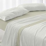 Burrito Blanco Velvelina® Hoeslaken, 90 cm breed bed (+ beschikbare maten), Design 007, moskleur (90 x 190/200 cm)