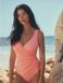 Next - Femme - Maillot de bain sculptant et gainant avec côté froncé - Rose