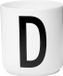 Design Letters Arne Jacobsen's vintage cup D mok wit porselein 300 ml
