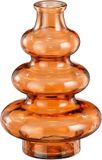 Mica Decorations Bloemenvaas Sira - transparant glas - oranje - D14,5 x H22 cm