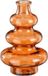 Mica Decorations Bloemenvaas Sira - transparant glas - oranje - D14,5 x H22 cm