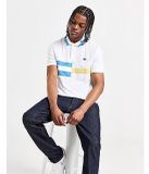 Lacoste DH8335 Poloshirt weiß/blau/gelb Größe 3