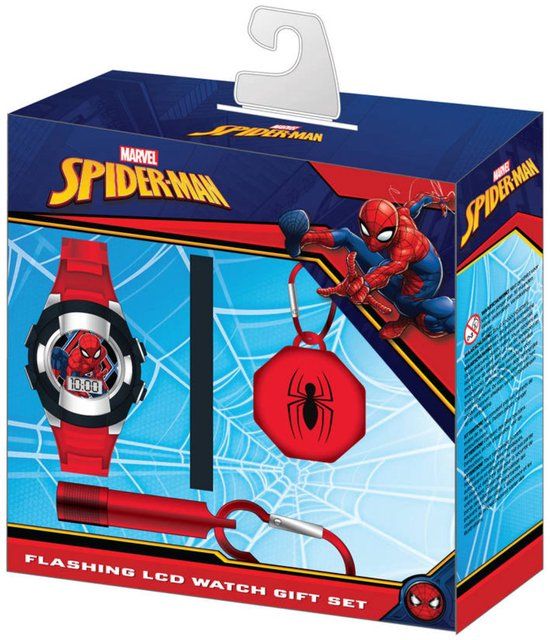 Accutime - LCD Spiderman Horloge Met Accessoires