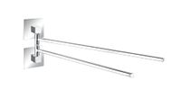 WENKO Turbo-Loc® roestvrij stalen handdoekhouder 2 armen Quadro