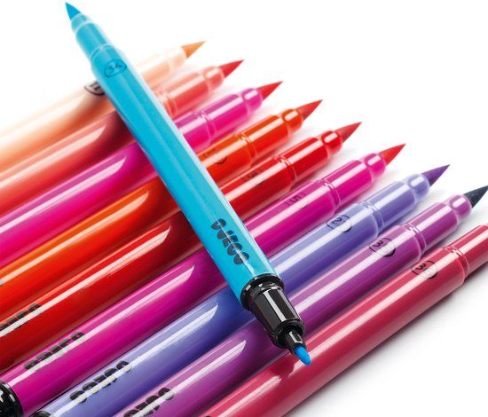 Djeco kleuren 10 Felt Tip Brush Pens - Sweet