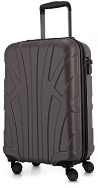 Suitline handbagage harde koffer, cabinekoffer, TSA, 55 cm, ca. 34 liter, 100% ABS mat titanium