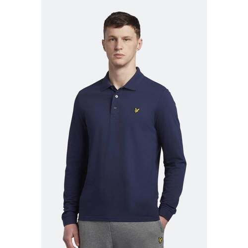 Lyle & Scott Lyle & Scott polo met logo donkerblauw