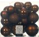 Decoris Kaemingk B.V. 52x stuks kunststof kerstballen kaneel bruin 6-8-10 cm - Onbreekbare plastic kerstballen
