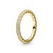 Pandora Signature Hearts of Pandora 14-karaats vergulde ring met heldere zirkoniasteentjes, 48