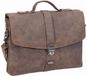 Harold's Leren Business tas Schoudertas Antic Briefcase Nature Bruine