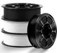 PLA-filament, 4 bobines de 1 kg, 1,75 mm, Noir/Blanc