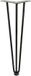 B&B Hairpin Series – Jeu de pieds de meuble – 41 cm de haut – Conception à 3 pieds – Acier et revêtement en poudre – Noir