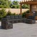 Maison Exclusive - Salon de jardin, 8 pièces, gris, en résine tressée