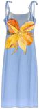 Desigual Damesjurk Glow Blauw Gebloemd Mouwloos Viscose L