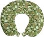 ABAKUHAUS Camo Reiskussen met Neksteun, Fleeting Spectre Camouflage, Schuimrubberen Reisaccessoire voor Vliegtuig en Auto, Lichtgroen Bleekbruin