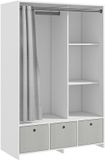 Homcom Kledingkast Spaanplaat 105x48x160cm Wit