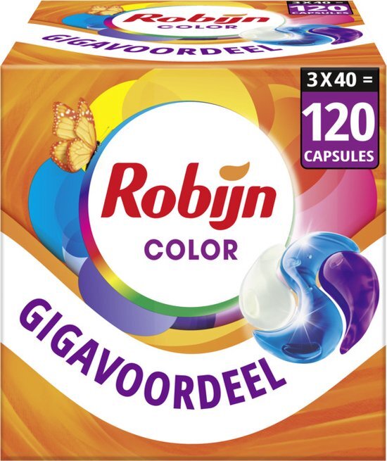 Robijn Classics Color 3-in-1 Wascapsules - 3 x 40 wasbeurten - Voordeelverpakking