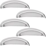 SOTECH 5 pièces Poignée coquillage NICK chrome poli BA 96 mm poignée coquillage poignée de porte
