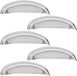SOTECH 5 pièces Poignée coquillage NICK chrome poli BA 96 mm poignée coquillage poignée de porte