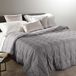 Caleffi 55126 Microfiber verwarmingsdeken overgangsperiode voor Frans bed en bed, grijs