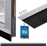 KOTARBAU® Deurborstel, Aluminium, 1 m, Zilver, 45 mm, Borstelafdichting, Tochtstrip met Borstel, Tochtstrip Onderkant Deur, Deurborstel Nylon, Deurstrip Tegen Ongedierte, met Schroeven