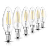 Osram 6 x LED Filament Kerze 5W E14 klar 470lm warmweiß & kaltweiß