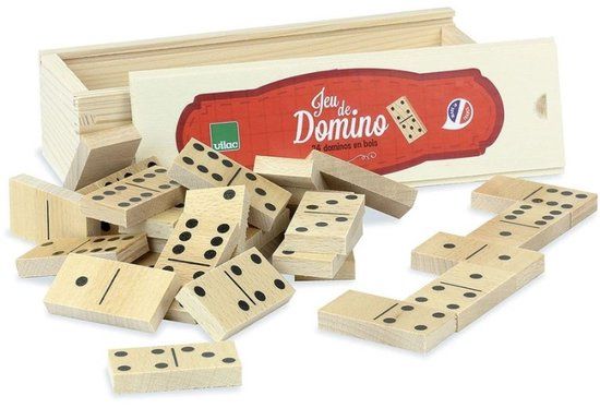 Vilac houten domino spel educatief speelgoed multicolor 24 stenen