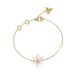 PULSEIRA GUESS BEAUTIFUL GOLD PLATED WHITE LOTUS FLOWER BRACELET JUBB04134JWYGWH - LENGTH: 18.5 CM