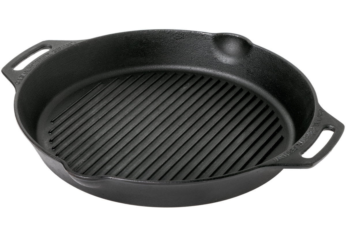 Petromax gietijzeren grillpan/ skillet 35 cm met twee grepen