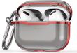 By Qubix AirPods Pro / AirPods Pro 2 hoesje - TPU - Split series - Zwart + Rood (transparant)