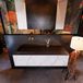 Mondiaz ERIN 120cm badmeubelset onderkast kleur carrara met 1 lade Wastafel RIDGE links zonder kraangaten kleur Urban ERIN11468