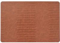 Unique Living placemats Croco lederlook - 1x - 43 x 30 cm - bruin - PVC