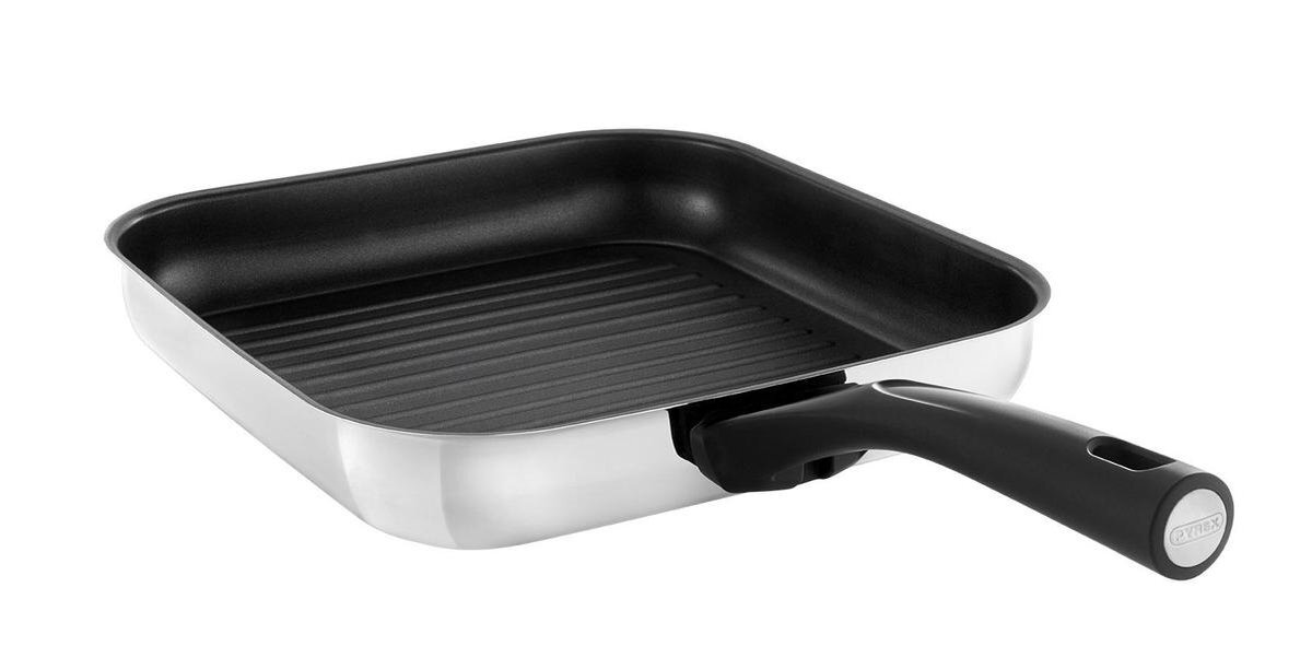 Pyrex grillpan Expert Touch 48,4 x 29,3 cm RVS zilver/zwart