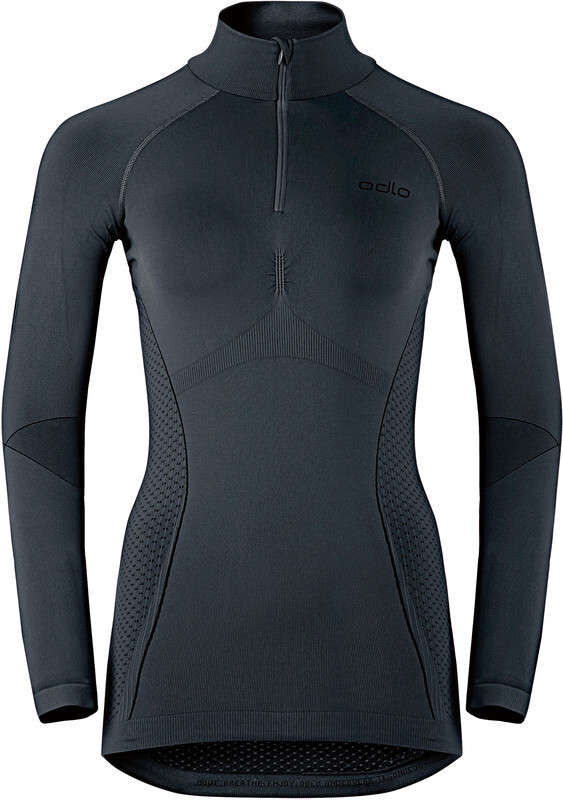 ODLO Evolution Warm Sportshirt Dames Zwart Maat M