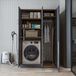 Roomart DORA-II Wasmachine Ombouwkast 115x186 cm - Antraciet Eiken