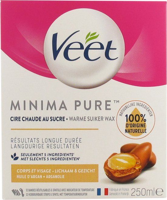 Veet Warme Wax - Orientaalse Ontharings Wax - Minima - Arganolie - 250 ml