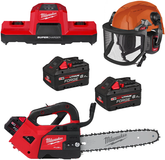 Milwaukee m18 fpp1opl2-802 accu kettingzaagset | 1x m18 fthchs30-0 accu kettingzaag + 1x bolt200 helm + 1x bolt gelaatscherm (2x 8.0ah accu) - 4933500230