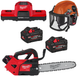Milwaukee m18 fpp1opl2-802 accu kettingzaagset | 1x m18 fthchs30-0 accu kettingzaag + 1x bolt200 helm + 1x bolt gelaatscherm (2x 8.0ah accu) - 4933500230