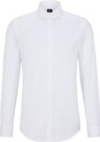 Hugo Boss BOSS Hank slim fit smoking overhemd - twill - wit - Strijkvriendelijk - Boordmaat: 46