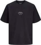 JACK&JONES Heren T-shirt met ronde hals en korte mouw - Zwart - Maat L