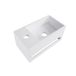 Wiesbaden Fontein Solid Surface Rechthoek Rechts 35.6x20.3x15.9cm Mat Wit 1 Kraangaat met Handdoekhouder