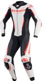 Alpinestars Stella GP-R7 Dames 1-delig motorfiets leren pak - Wit/zwart/rood - Maat 40