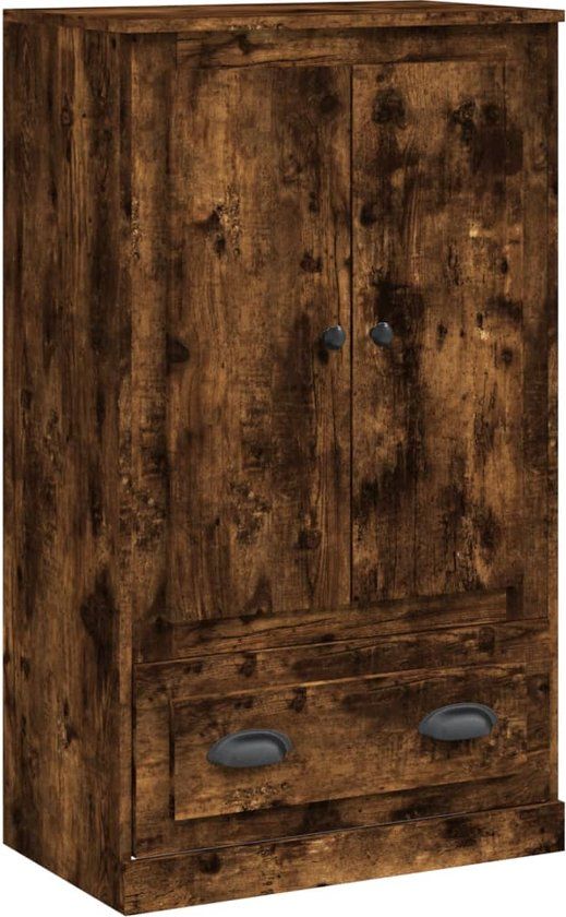 vidaXL Hoge kast 60x35,5x103,5 cm bewerkt hout gerookt eikenkleurig
