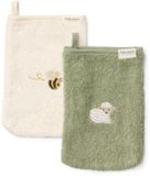 Little Dutch Washandjes set - Groen - Biologisch katoen - 2 stuks