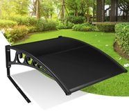 Merkloos / Sans marque Robotmaaier Garage Zwart - UV-Bestendig PC Dak als Carport voor Weerbescherming (Zon, Regen, Hagel)