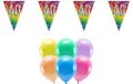 Boland Party - 40e jaar verjaardag feestartikelen - versiering - 100x ballonnen - 2x leeftijd vlaggetjes