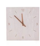 FACTORY Simplicity Houten Wandklok Beige Vierkant
