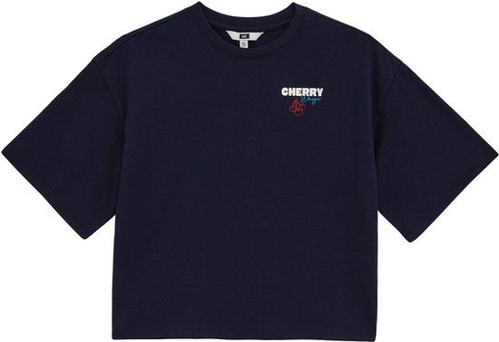 WE Fashion Meisjes T-shirt met print donkerblauw