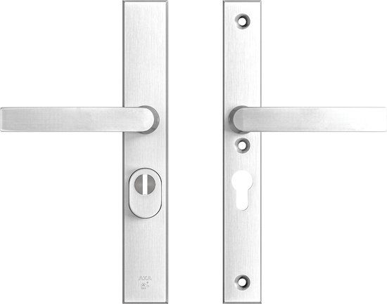 AXA Edge Plus Veiligheidsbeslag - Kruk/Kruk - PC55 - Aluminium Geslepen - SKG***