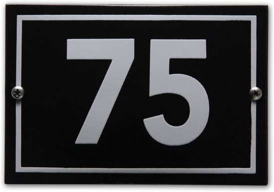 EmailleDesign® Huisnummer model Phil nr. 75